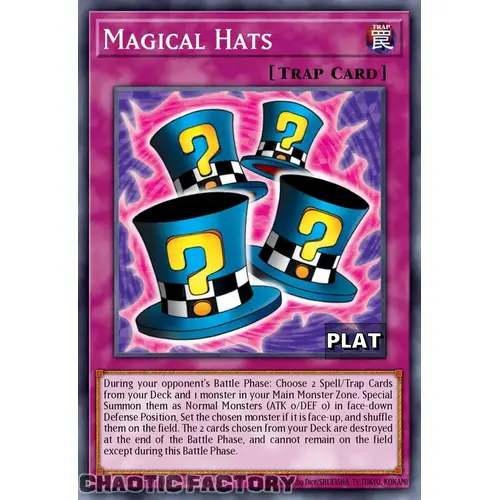 RA03-EN107 Magical Hats Platinum Secret Rare 1st Edition NM