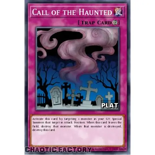 RA03-EN108 Call of the haunted Platinum Secret Rare 1st Edition NM