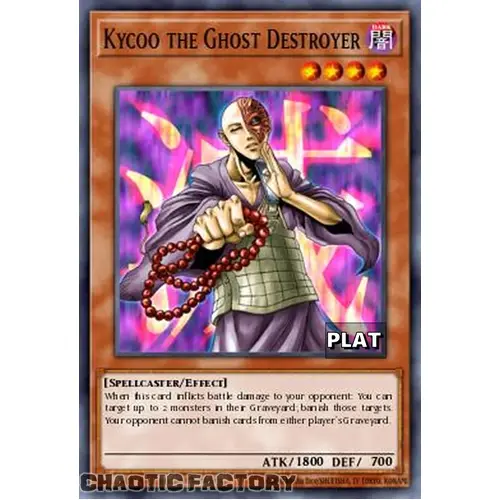 RA03-EN110 Kycoo The Ghost Destroyer Platinum Secret Rare 1st Edition NM