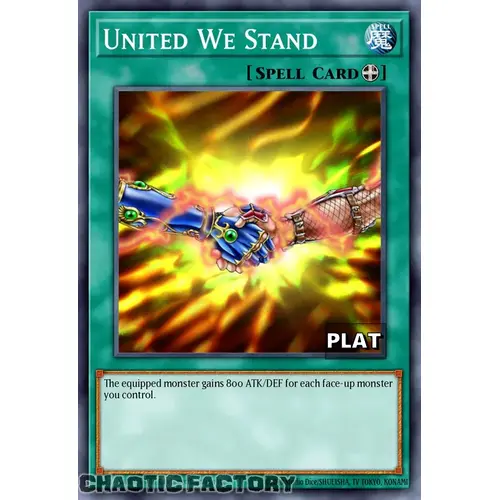 RA03-EN112 United We Stand Platinum Secret Rare 1st Edition NM