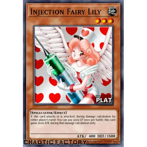 RA03-EN117 Injection Fairy Lily Platinum Secret Rare 1st Edition NM