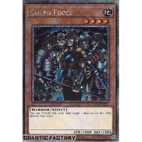 RA03-EN119 Exiled Force Platinum Secret Rare 1st Edition NM