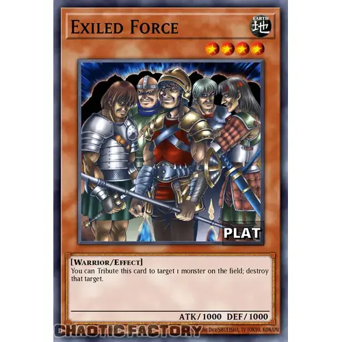 RA03-EN119 Exiled Force Platinum Secret Rare 1st Edition NM