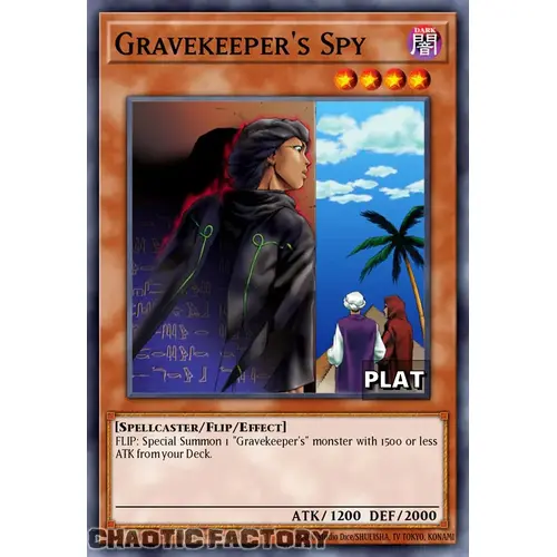 RA03-EN121 Gravekeeper's Spy Platinum Secret Rare 1st Edition NM