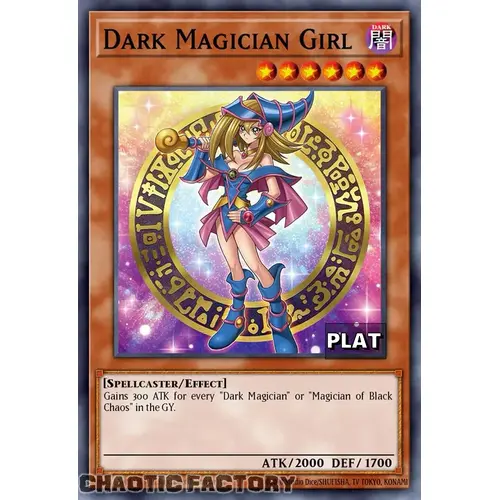 RA03-EN123 Dark Magician Girl  VER 1 Platinum Secret Rare 1st Edition NM