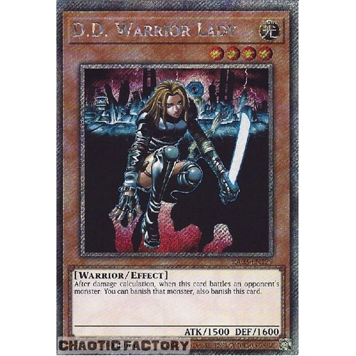 RA03-EN129 D.D. Warrior Lady Platinum Secret Rare 1st Edition NM