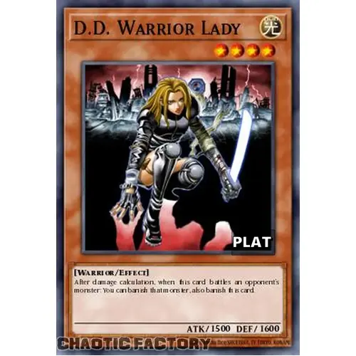 RA03-EN129 D.D. Warrior Lady Platinum Secret Rare 1st Edition NM