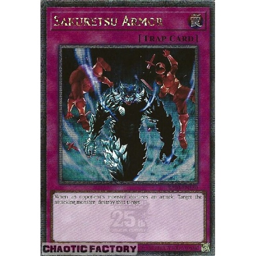 RA03-EN130 Sakuretsu Armor Quarter Century Secret Rare 1st Edition NM