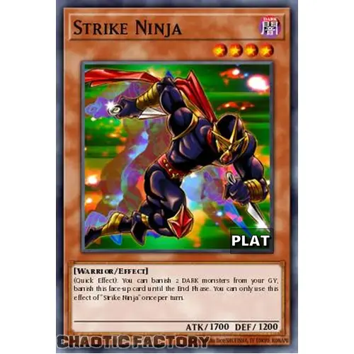 RA03-EN131 Strike Ninja Platinum Secret Rare 1st Edition NM