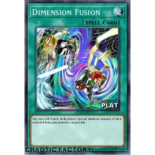 RA03-EN136 Dimension Fusion Platinum Secret Rare 1st Edition NM