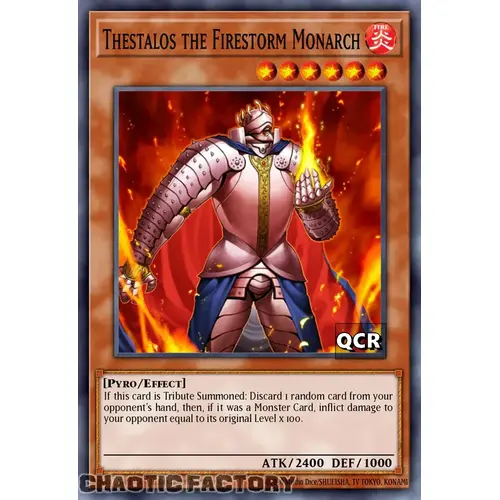 RA03-EN143 Thestalos the Firestorm Monarch Quarter Century Secret Rare 1st Edition NM