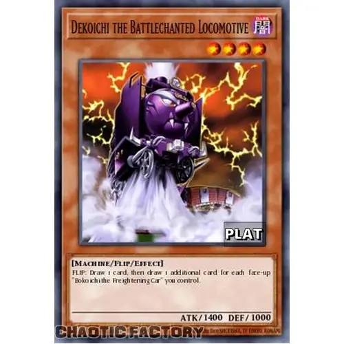 RA03-EN144 Dekoichi the Battlechanted Locomotive Platinum Secret Rare 1st Edition NM