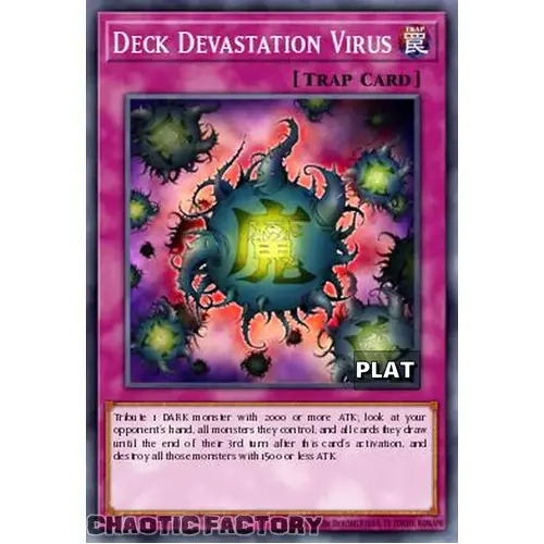 RA03-EN150 Deck Devastation Virus Platinum Secret Rare 1st Edition NM