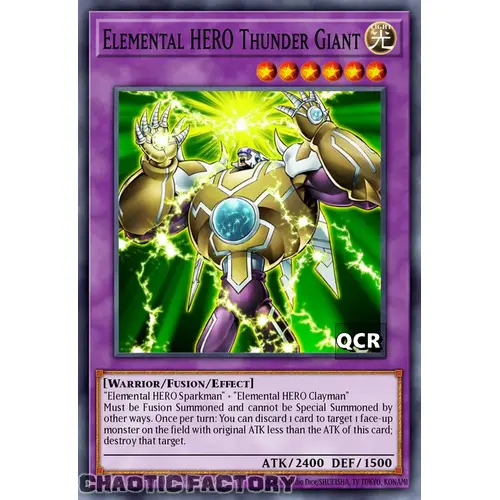 RA03-EN153 Elemental HERO Thunder Giant Quarter Century Secret Rare 1st Edition NM