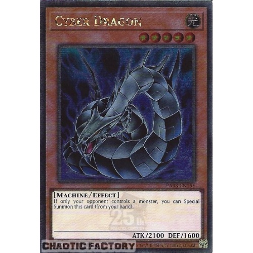 RA03-EN155 Cyber Dragon (alternate artwork) Quarter Century Secret Rare 1st Edition NM