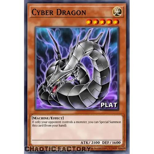 RA03-EN155 Cyber Dragon (alternate artwork) Platinum Secret Rare 1st Edition NM