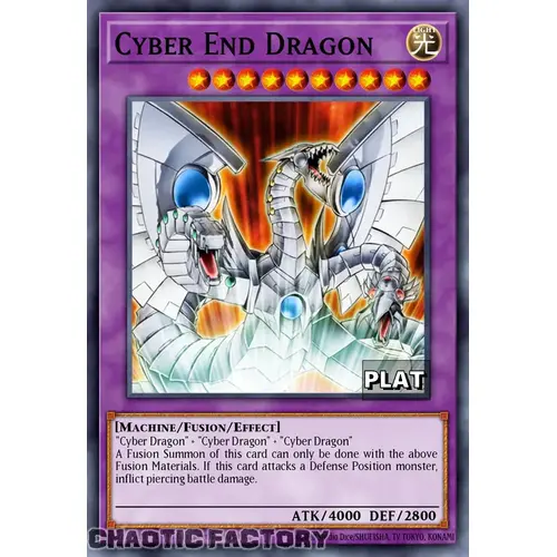 RA03-EN156 Cyber End Dragon Platinum Secret Rare 1st Edition NM