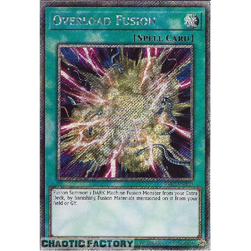 RA03-EN169 Overload Fusion Platinum Secret Rare 1st Edition NM