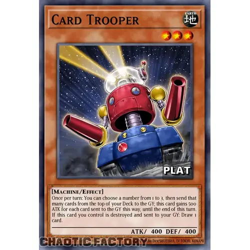 RA03-EN172 Card Trooper Platinum Secret Rare 1st Edition NM