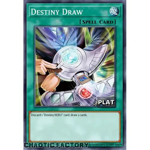 RA03-EN173 Destiny Draw Platinum Secret Rare 1st Edition NM