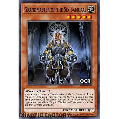 RA03-EN174 Grandmaster of the Six Samurai Quarter Century Secret Rare 1st Edition NM