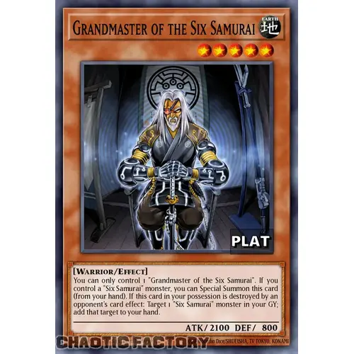 RA03-EN174 Grandmaster of the Six Samurai Platinum Secret Rare 1st Edition NM