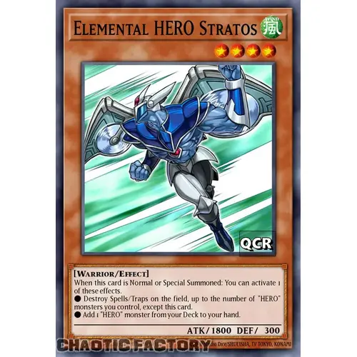 RA03-EN177 Elemental HERO Stratos Quarter Century Secret Rare 1st Edition NM