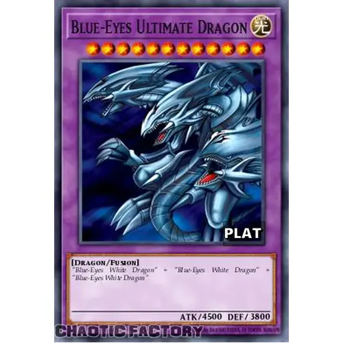 RA03-EN178 Blue-Eyes Ultimate Dragon Platinum Secret Rare 1st Edition NM