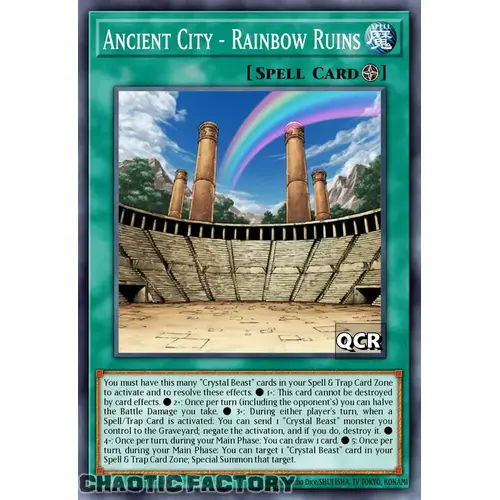 RA03-EN181 Ancient City - Rainbow Ruins Quarter Century Secret Rare 1st Edition NM