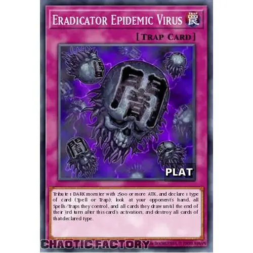 RA03-EN183 Eradicator Epidemic Virus Platinum Secret Rare 1st Edition NM