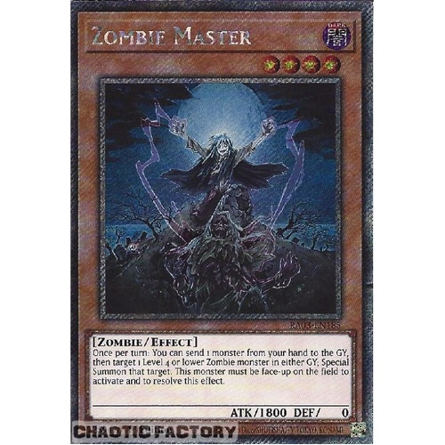 RA03-EN185 Zombie Master Platinum Secret Rare 1st Edition NM