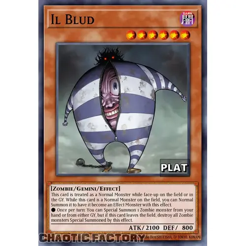 RA03-EN186 Il Blud Platinum Secret Rare 1st Edition NM