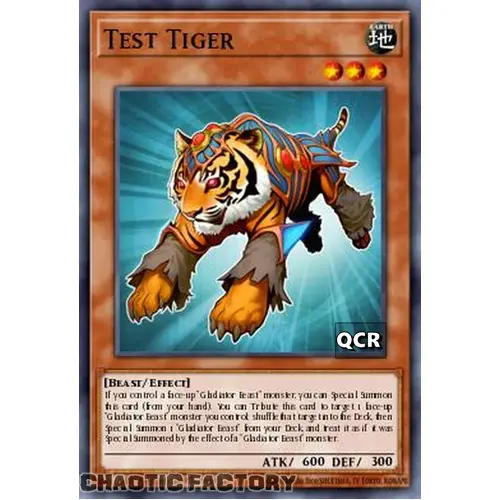 RA03-EN189 Test Tiger Quarter Century Secret Rare 1st Edition NM