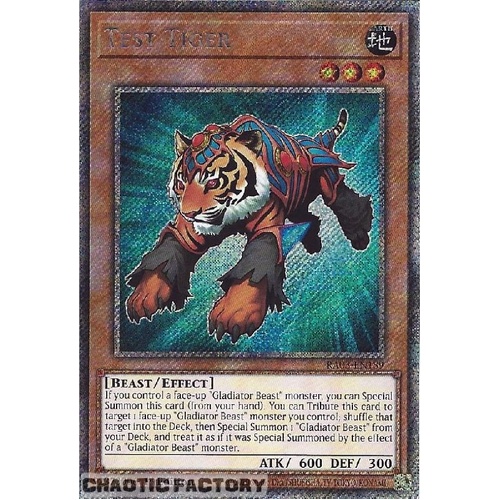 RA03-EN189 Test Tiger Platinum Secret Rare 1st Edition NM