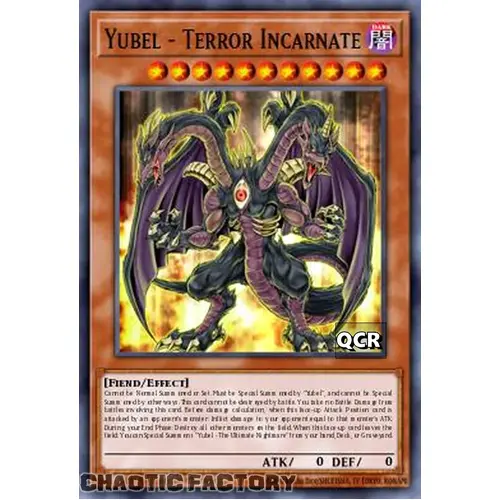 RA03-EN190 Yubel - Terror Incarnate Quarter Century Secret Rare 1st Edition NM