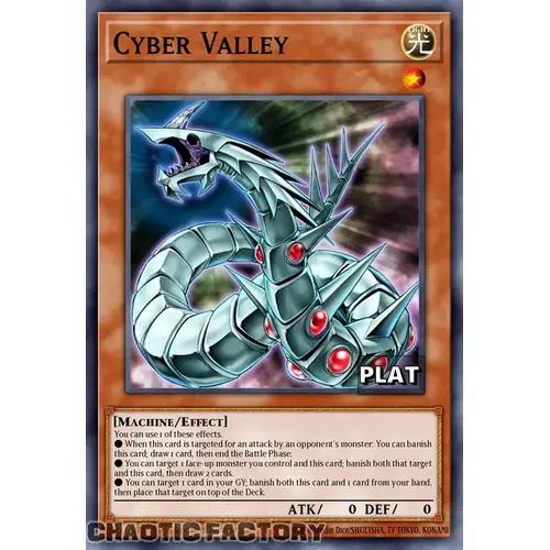 RA03-EN192 Cyber Valley Platinum Secret Rare 1st Edition NM