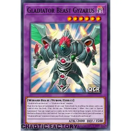 RA03-EN198 Gladiator Beast Gyzarus Quarter Century Secret Rare 1st Edition NM