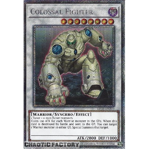 RA03-EN200 Colossal Fighter Platinum Secret Rare 1st Edition NM