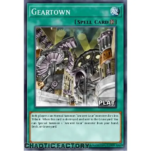 RA03-EN203 Geartown Platinum Secret Rare 1st Edition NM