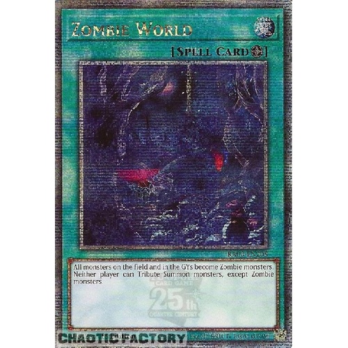 RA03-EN205 Zombie World Quarter Century Secret Rare 1st Edition NM