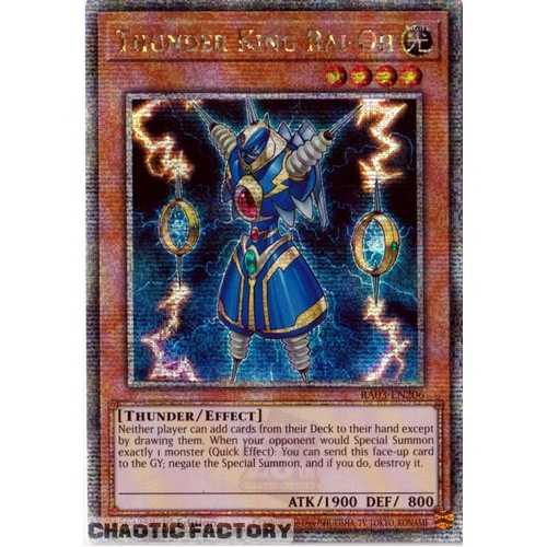 RA03-EN206 Thunder King Rai-Oh Quarter Century Secret Rare 1st Edition NM