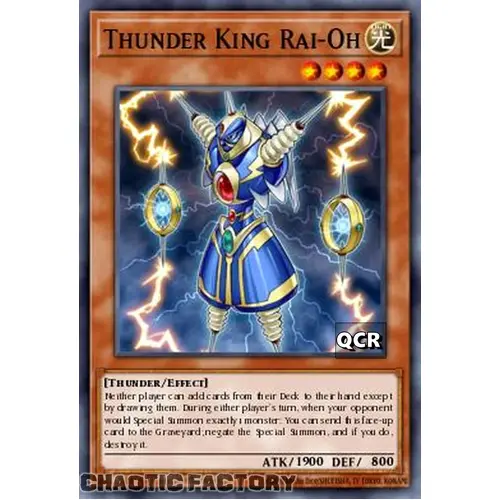 RA03-EN206 Thunder King Rai-Oh Quarter Century Secret Rare 1st Edition NM