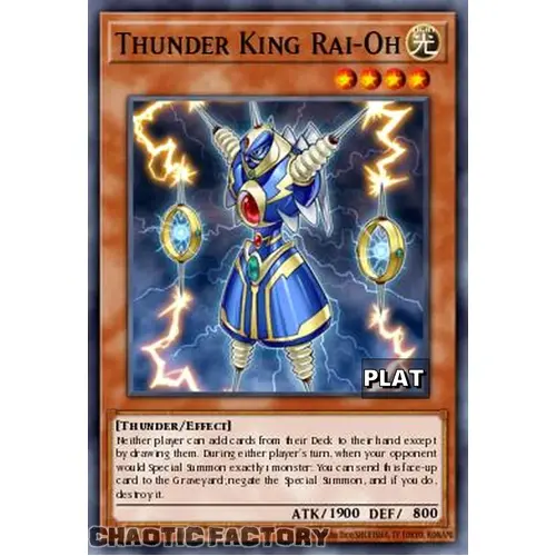 RA03-EN206 Thunder King Rai-Oh Platinum Secret Rare 1st Edition NM