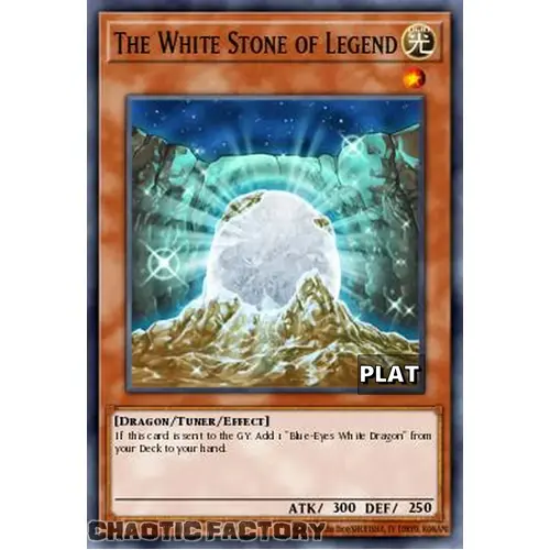 RA03-EN208 The White Stone Of Legend Platinum Secret Rare 1st Edition NM