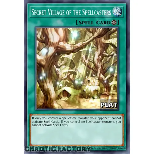 RA03-EN209 Secret Village of the Spellcasters Platinum Secret Rare 1st Edition NM