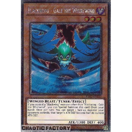 RA03-EN215 Blackwing - Gale The Whirlwind Platinum Secret Rare 1st Edition NM