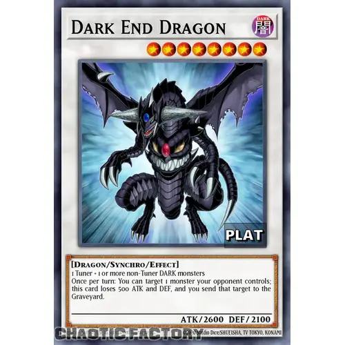 RA03-EN216 Dark End Dragon Platinum Secret Rare 1st Edition NM