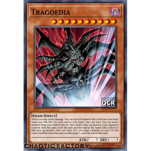 RA03-EN223 Tragoedia Quarter Century Secret Rare 1st Edition NM