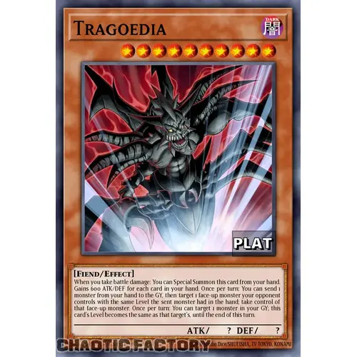 RA03-EN223 Tragoedia Platinum Secret Rare 1st Edition NM