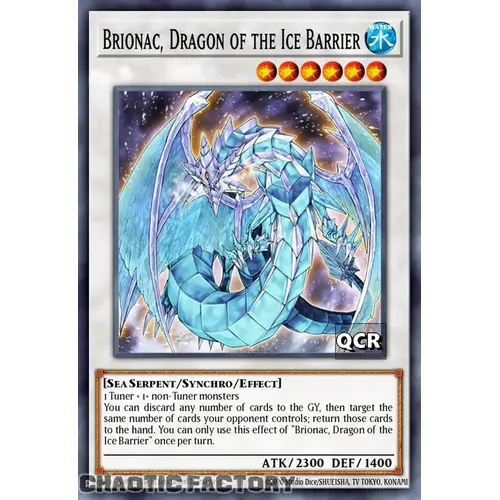 RA03-EN227 Brionac, Dragon of the Ice Barrier Quarter Century Secret Rare 1st Edition NM